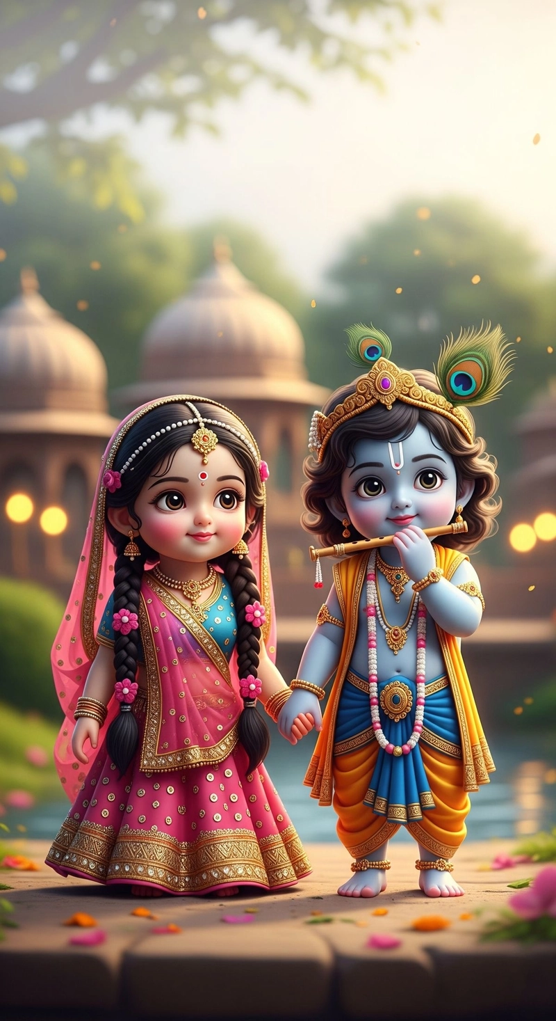 radha krishna dp cute