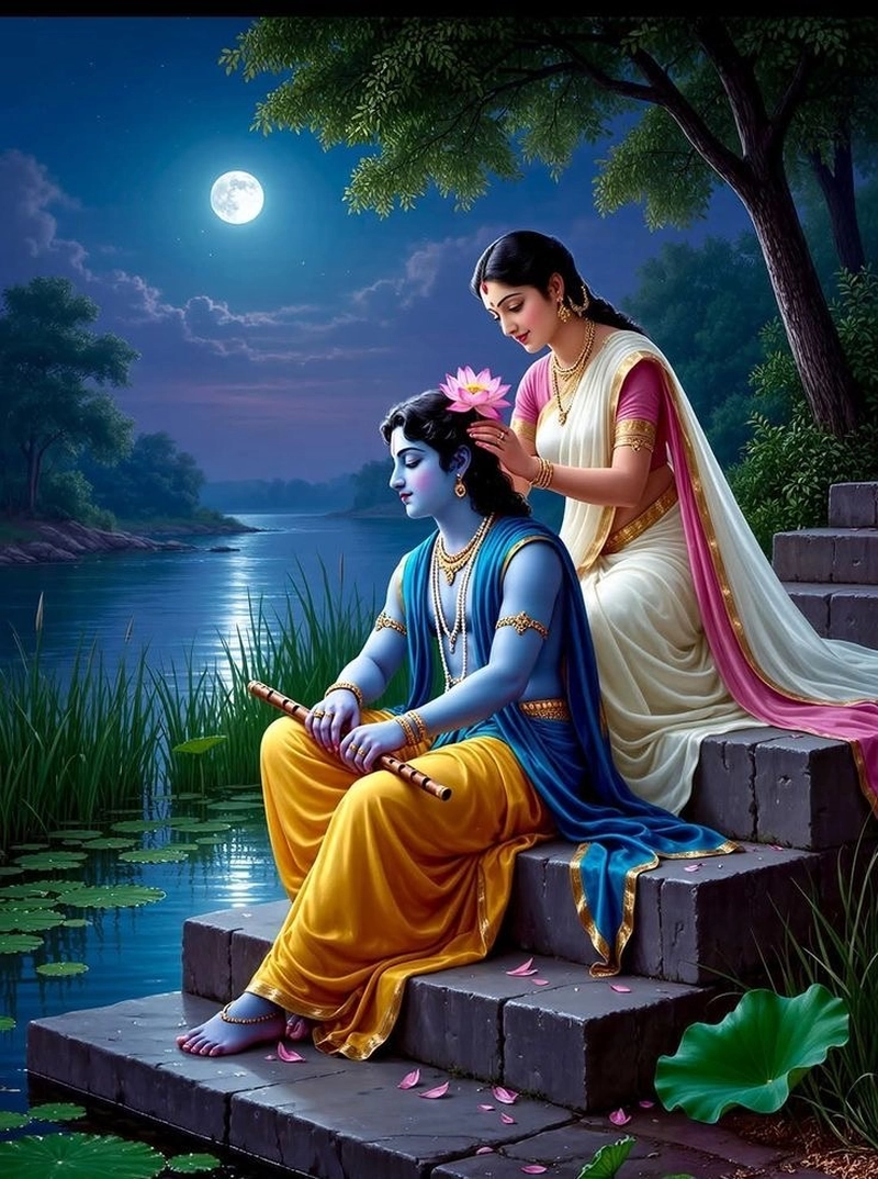 radha krishna love dp