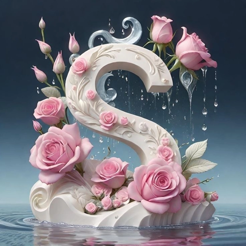 s letter dp pink
