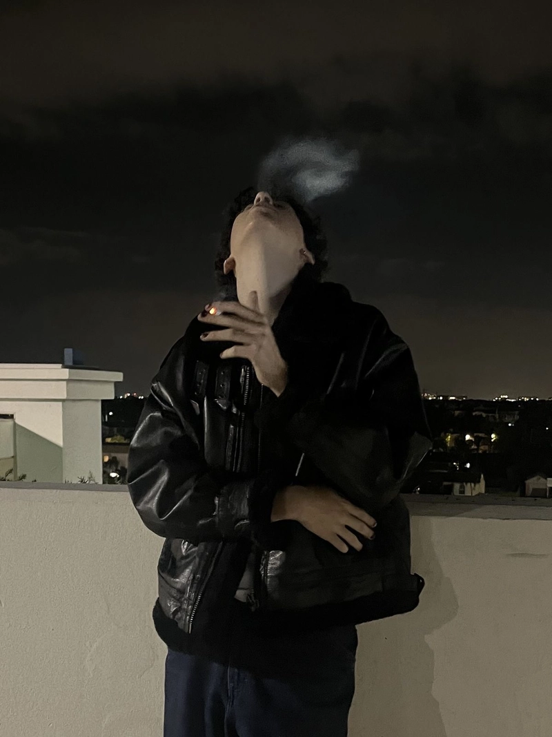 sad boy smoking dp pic