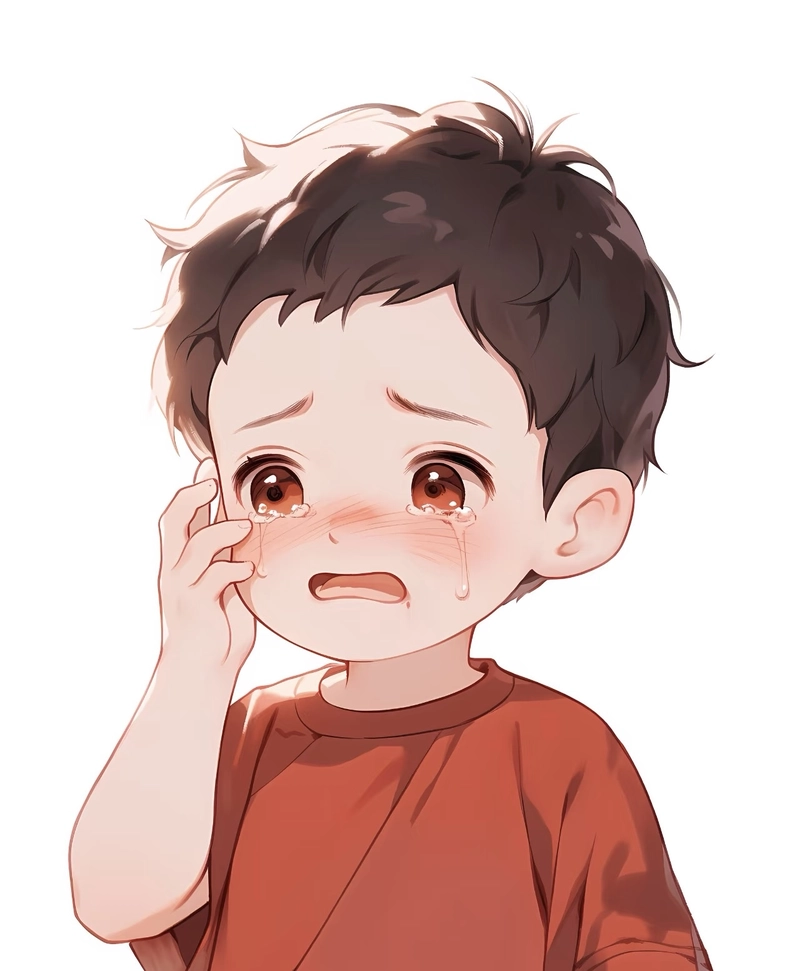sad cartoon boy pic