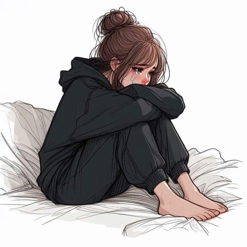 sad girl alone pics