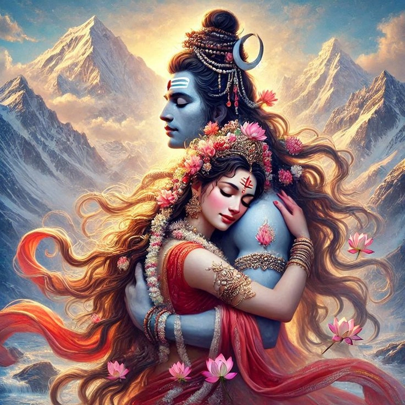 shiv parvati cute dp for whatsapp