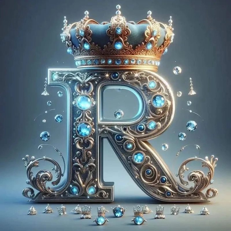 stylish r letter dp
