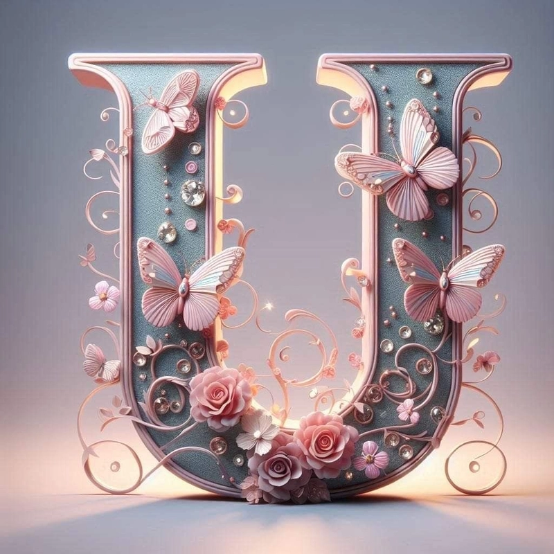 u logo love cute u letter dp