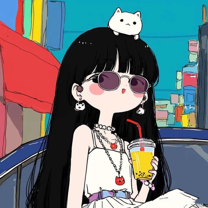 Cartoon dp bold look aesthetic