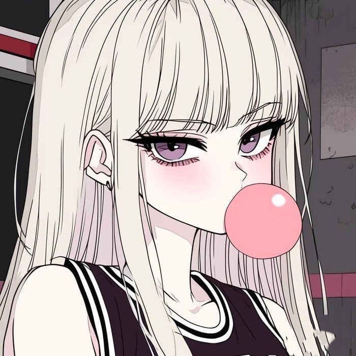 Cartoon dp with chill expression