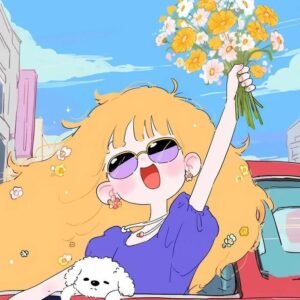 Cool cartoon dp wearing sunglasses