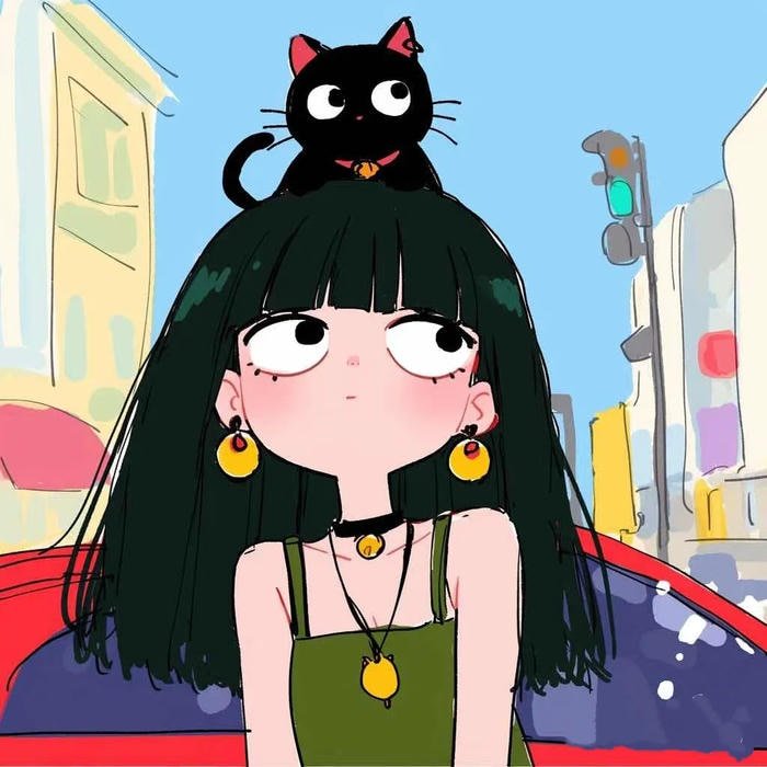 Cool cartoon profile with attitude style