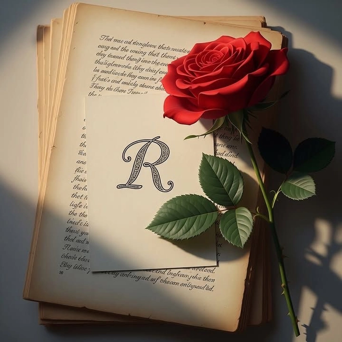 Creative R name dp featuring an elegant monogram