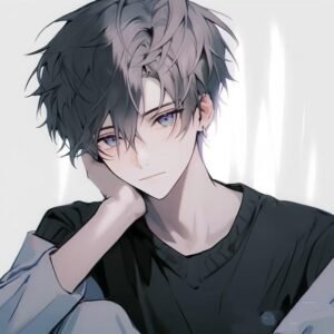 Cute anime selfie look