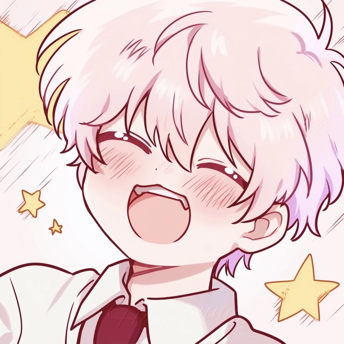 Cute cartoon DP for boy featuring a cheerful smile