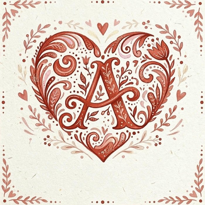 Floral aesthetic A letter name DP images trending profile design