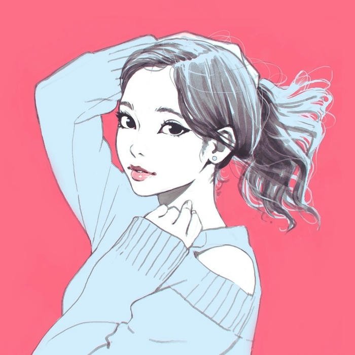 Girl anime dp beautiful illustration