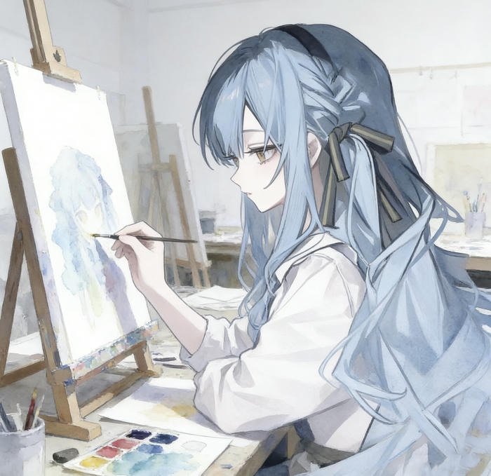 Pink blush anime girl profile DP