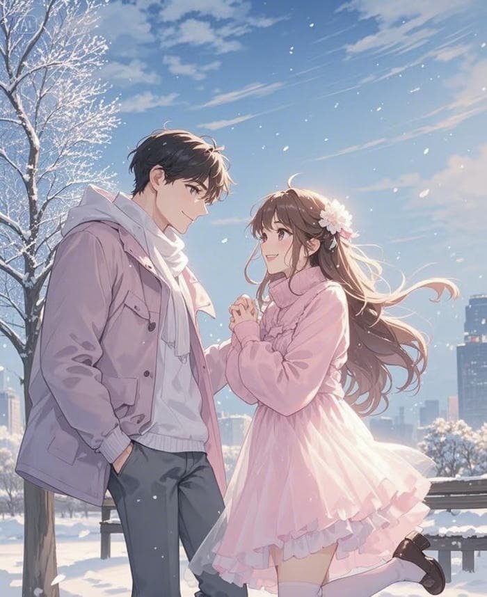 anime couple love dp