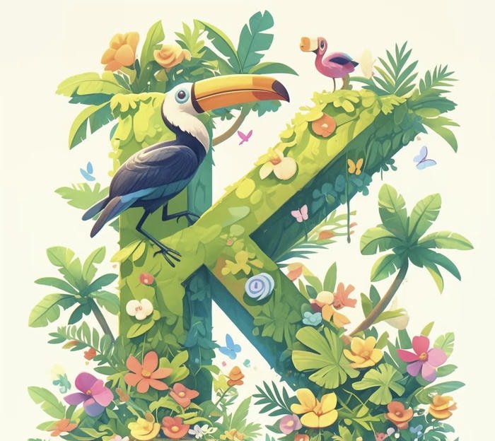 artistic avatar letter k