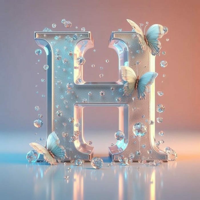 bold letter h profile