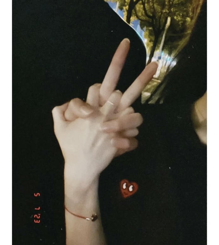 couple hands together photo