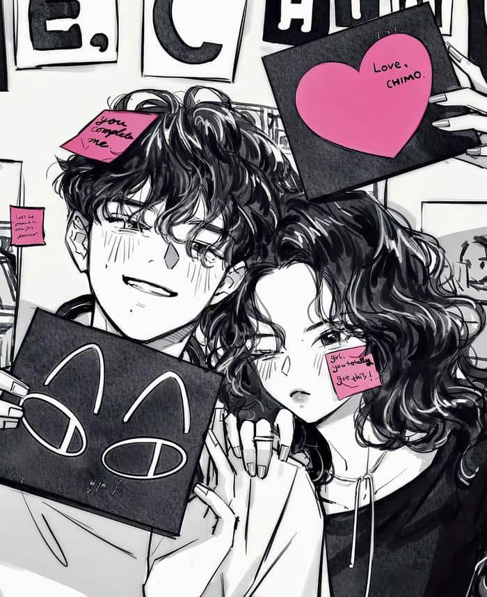 cute anime lovers dp