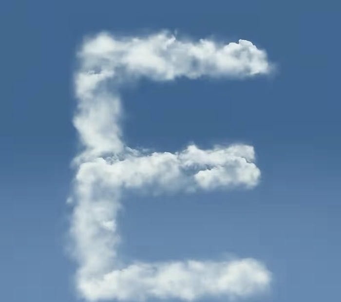 glowing edge e initial