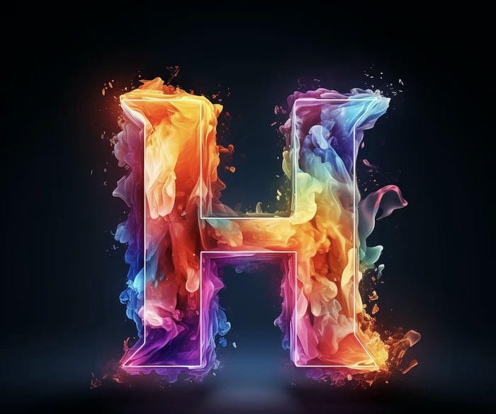 minimal avatar letter h