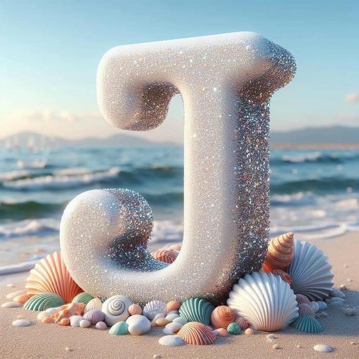 modern icon letter j