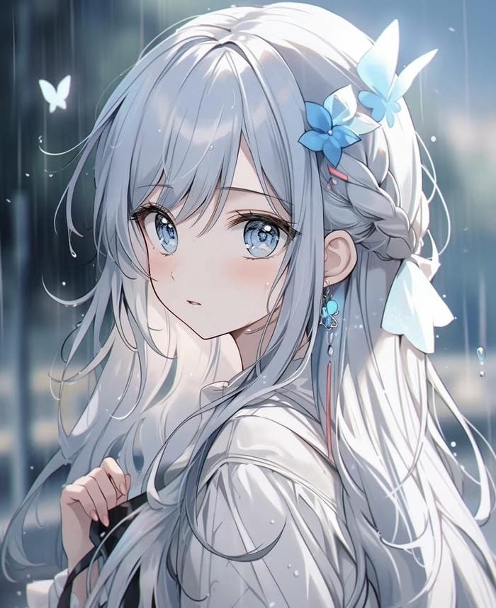 soft tone anime girl dp