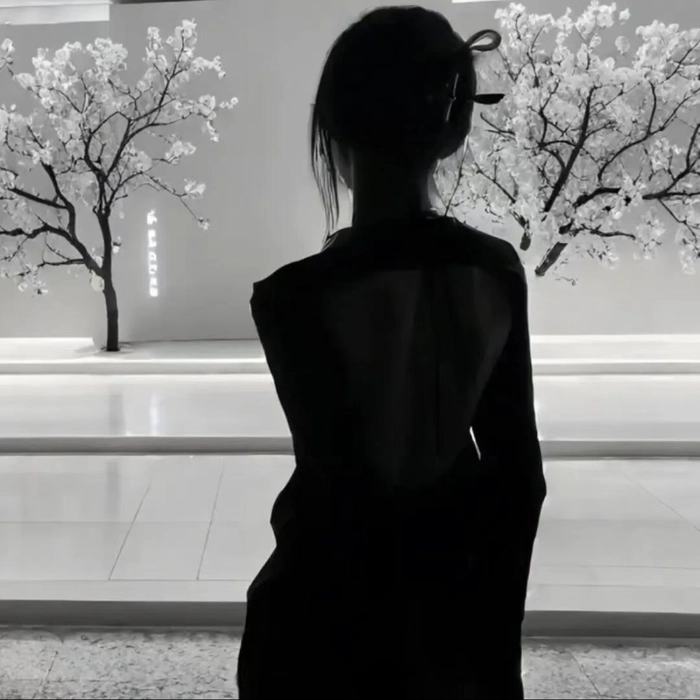 Aesthetic black profile picture with soft shadow atmosphere