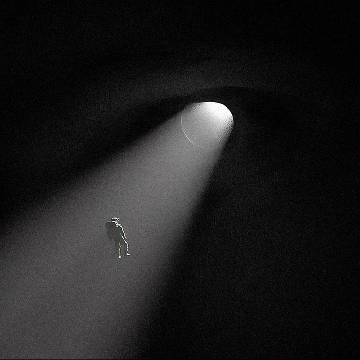 Black dp showing mysterious mood under dim lighting