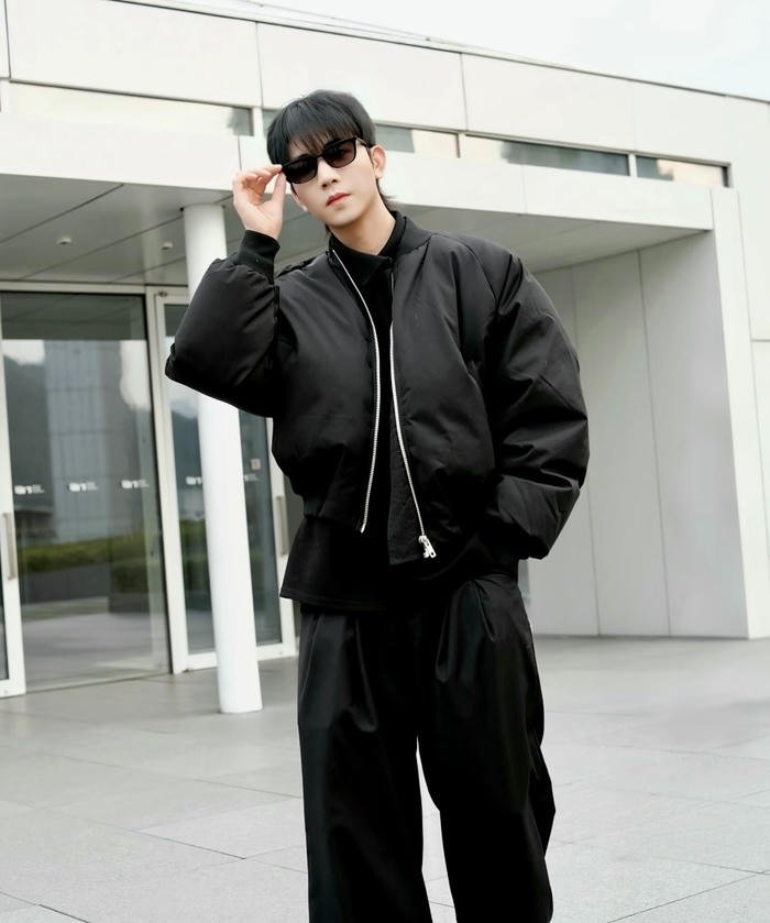 Boy profile with menace