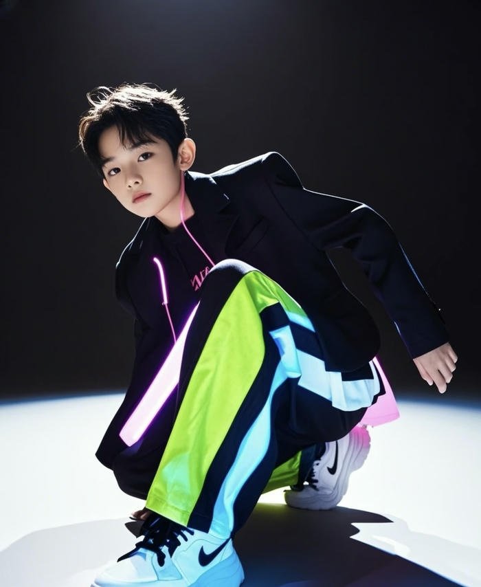 Boy with assassin attitude