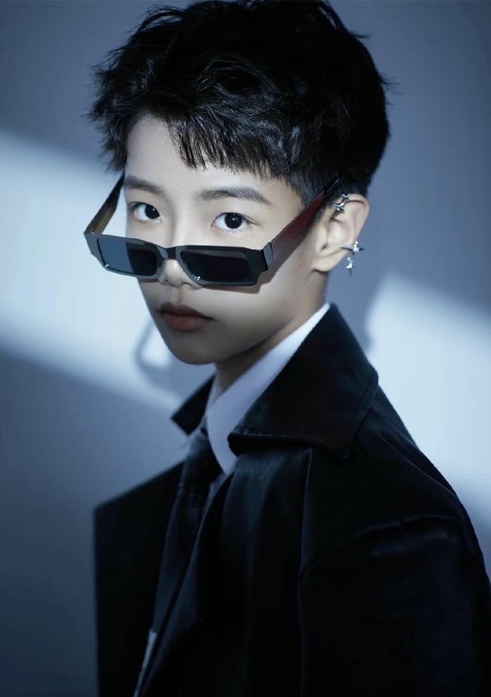 Boy with killer instinct look