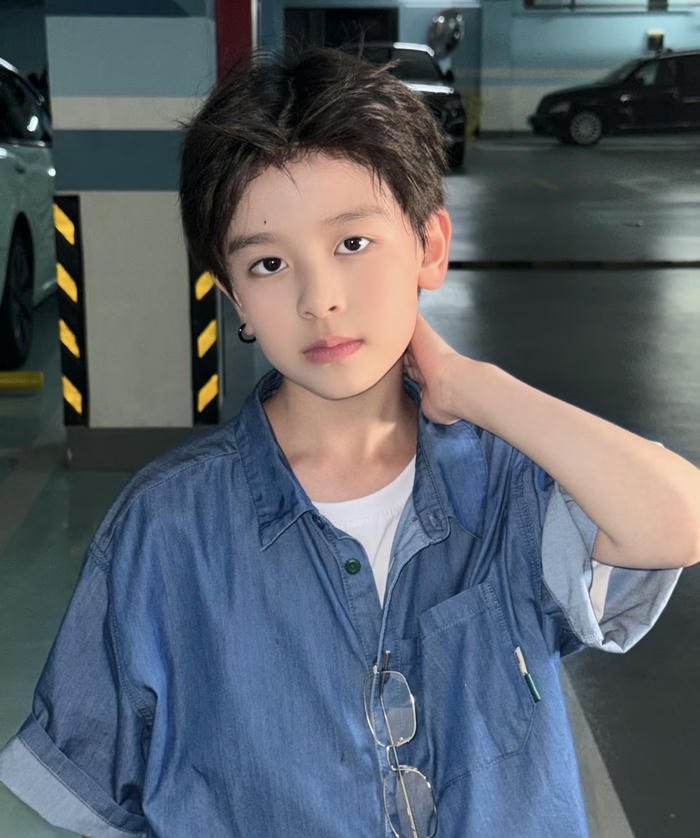 Boy with sharp expression