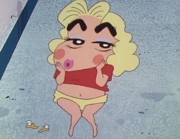 Cartoon DP Shinosuke In Funny Pose