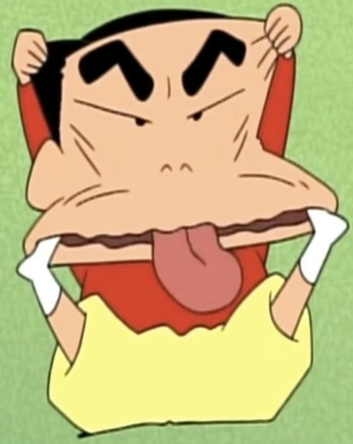 Cartoon DP Shinosuke Making Funny Faces