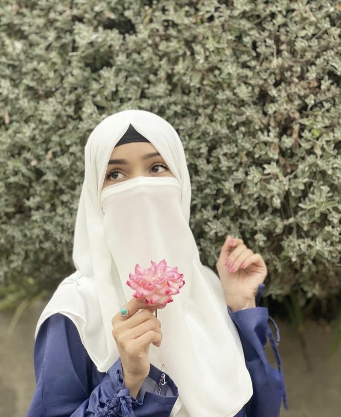 Charming soft hijab girl display DP