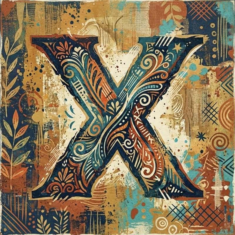 Cute X Name DP Images with Stylish Aesthetic Vibes