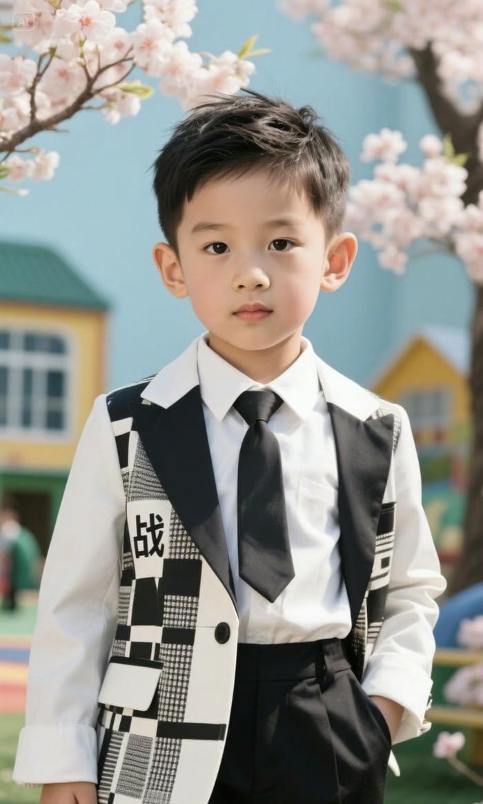 Cute boy portrait image