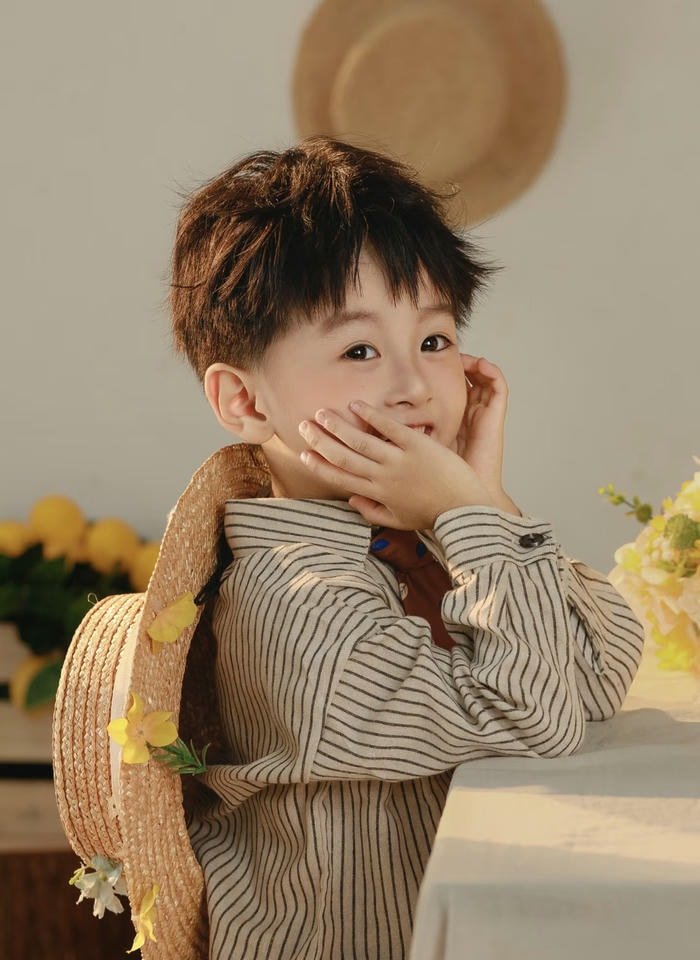 Cute boy portrait style