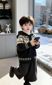 Cute casual boy profile