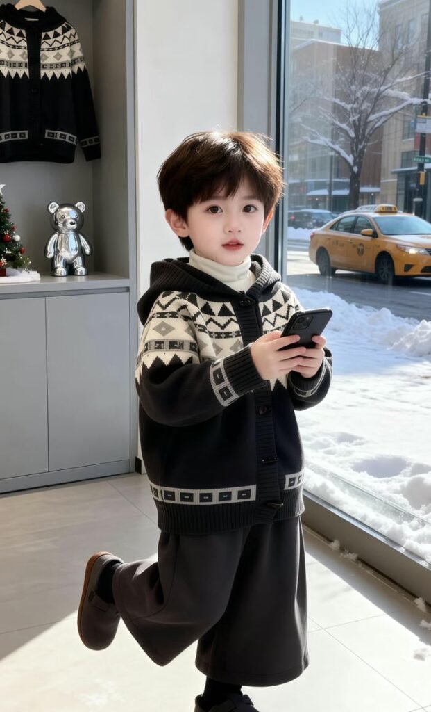 Cute casual boy profile