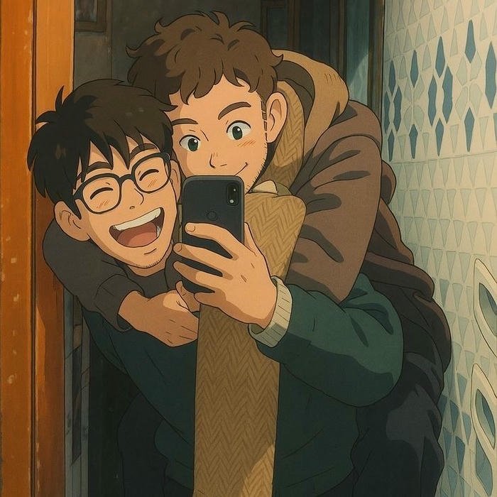 Friends profile dp smiling friends enjoying moments together