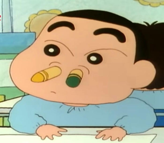 Funny Shinosuke Cartoon DP Meme Face