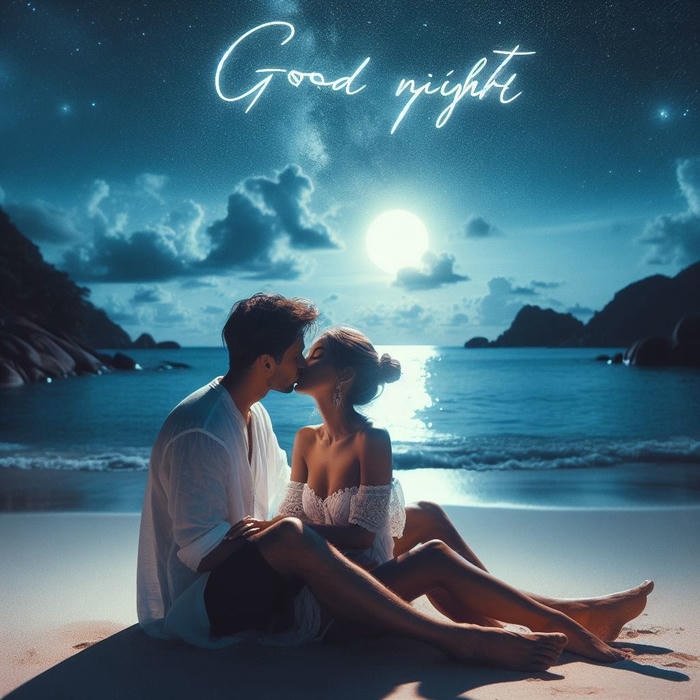 Good night love image caring beauty