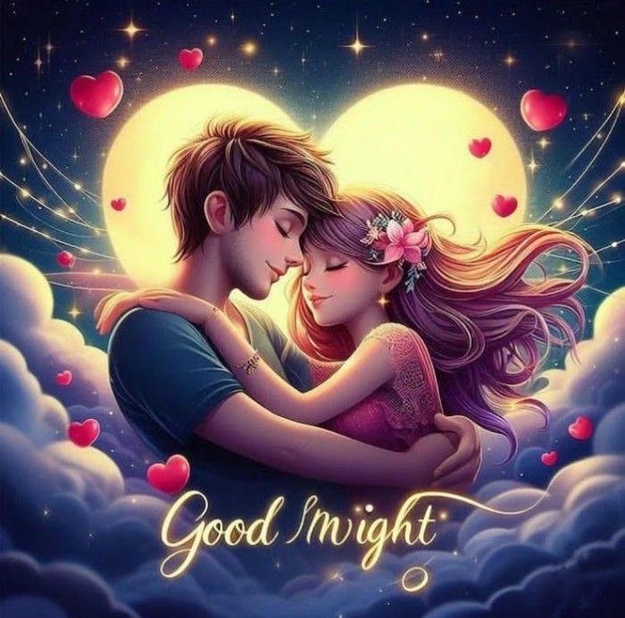 Good night love image warm cute