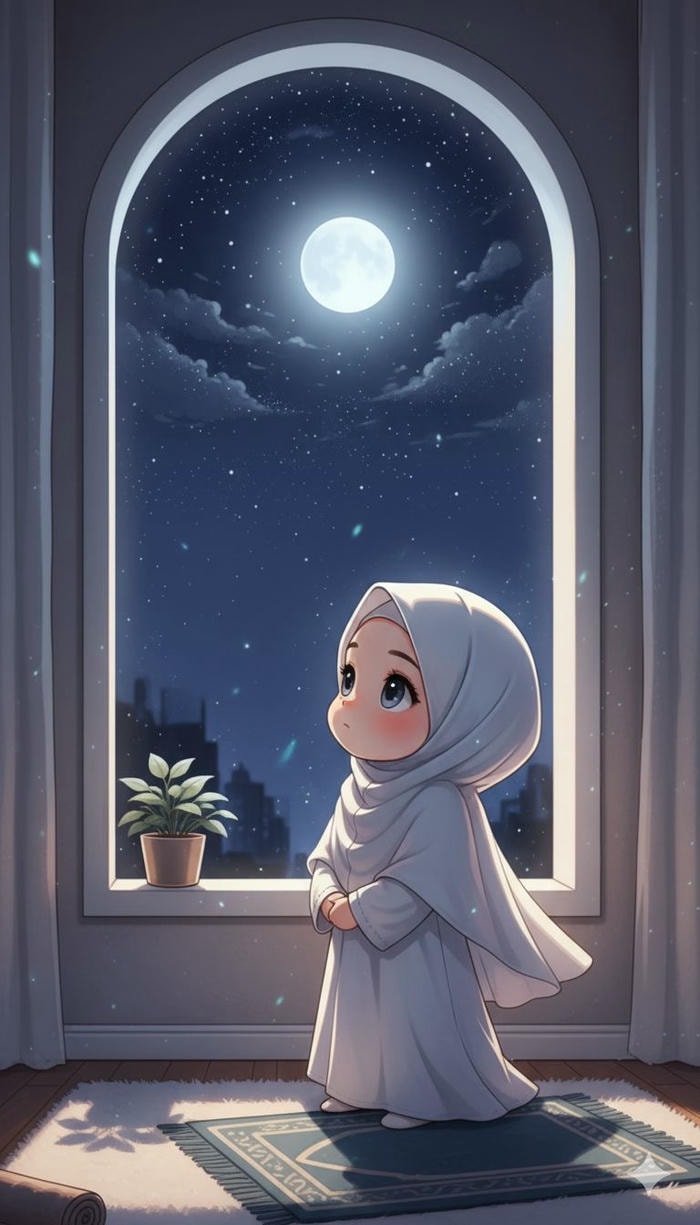 Hijab Cartoon DP Minimal Clean Profile Design