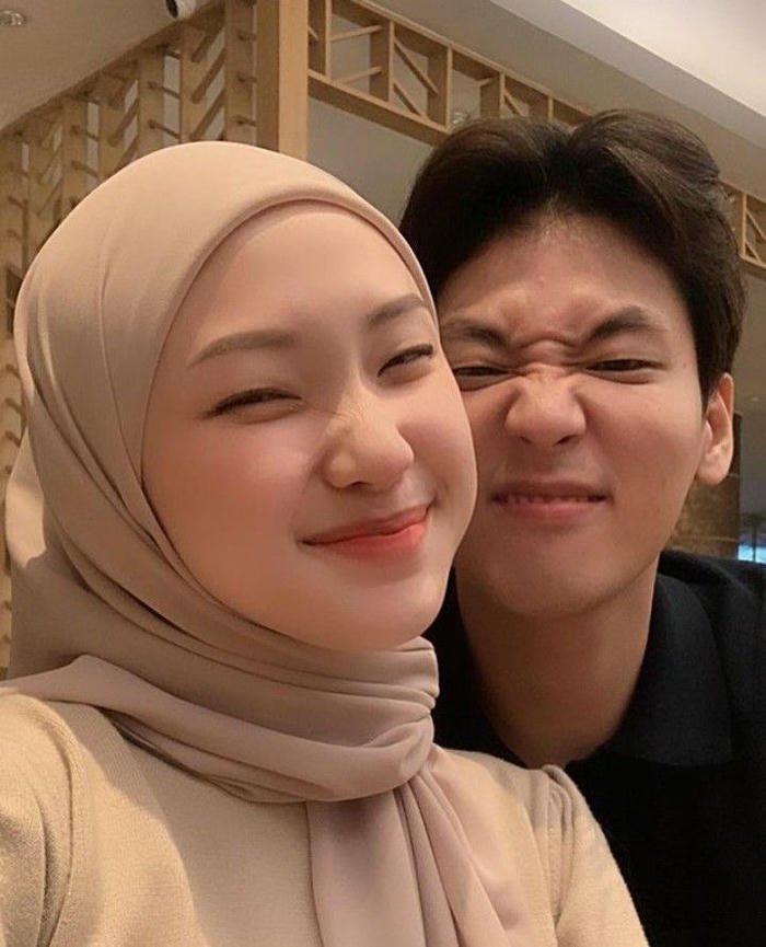 Hijab couple dp gentle couple moment