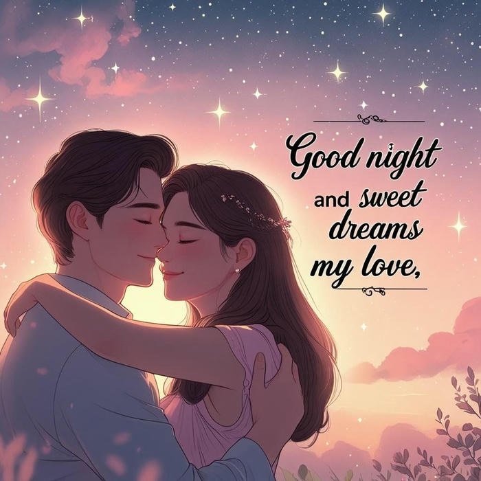 Image good night my love romantic