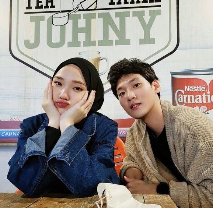 Image hijab couple dp love